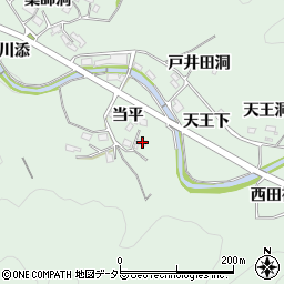 愛知県岡崎市奥殿町当平44周辺の地図