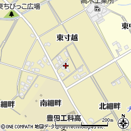愛知県豊田市竹元町東寸越周辺の地図