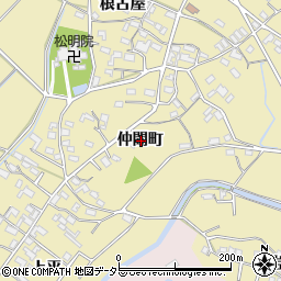 愛知県岡崎市細川町仲間町周辺の地図