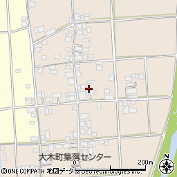 兵庫県西脇市大木町周辺の地図