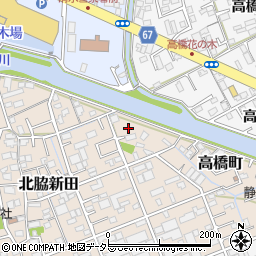 静岡県静岡市清水区北脇新田124周辺の地図