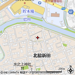 静岡県静岡市清水区北脇新田108周辺の地図