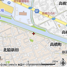 静岡県静岡市清水区北脇新田123-1周辺の地図