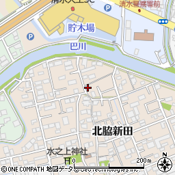 静岡県静岡市清水区北脇新田113周辺の地図