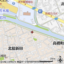 静岡県静岡市清水区北脇新田122周辺の地図