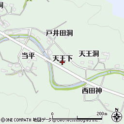 愛知県岡崎市奥殿町天王下周辺の地図