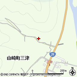 兵庫県宍粟市山崎町三津584-1周辺の地図