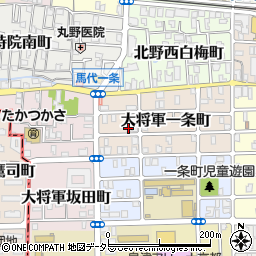 京都府京都市北区大将軍一条町周辺の地図