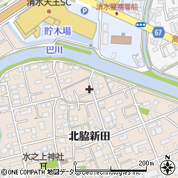 静岡県静岡市清水区北脇新田99-2周辺の地図