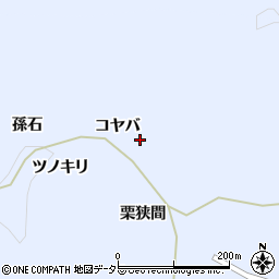 愛知県豊田市下山田代町コヤバ周辺の地図