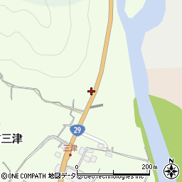 兵庫県宍粟市山崎町三津24周辺の地図