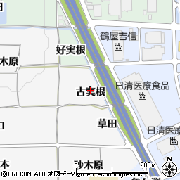 京都府亀岡市稗田野町太田（古実根）周辺の地図