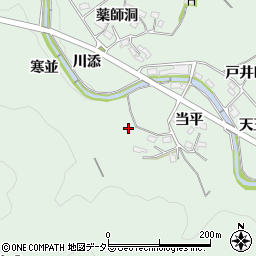 愛知県岡崎市奥殿町寒並周辺の地図