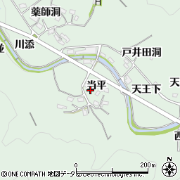 愛知県岡崎市奥殿町当平28周辺の地図
