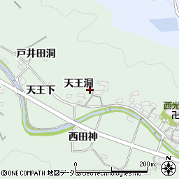 愛知県岡崎市奥殿町天王洞40周辺の地図