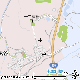 滋賀県蒲生郡日野町大谷周辺の地図
