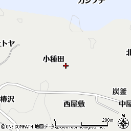 愛知県豊田市蕪木町小種田周辺の地図