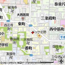 京都府京都市上京区三軒町周辺の地図