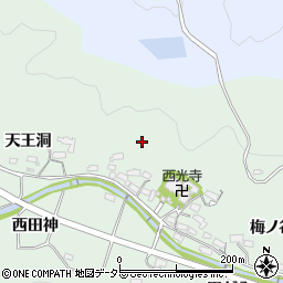 愛知県岡崎市奥殿町周辺の地図