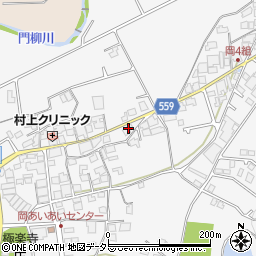 兵庫県西脇市黒田庄町岡270周辺の地図