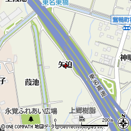 愛知県豊田市鴛鴨町矢迫周辺の地図