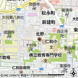 京都府京都市上京区東竪町周辺の地図