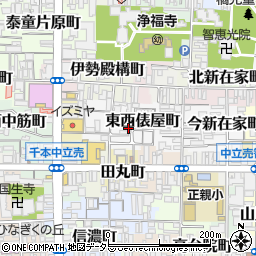 京都府京都市上京区東西俵屋町周辺の地図