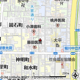 京都府京都市上京区庇町周辺の地図