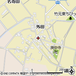 愛知県豊田市竹元町外田周辺の地図