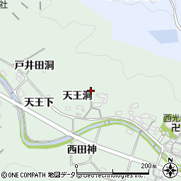 愛知県岡崎市奥殿町天王洞20周辺の地図