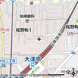 滋賀県大津市桜野町1丁目3周辺の地図