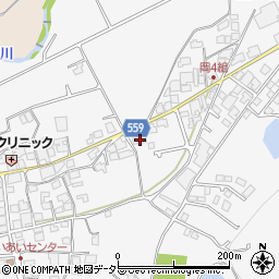 兵庫県西脇市黒田庄町岡444周辺の地図