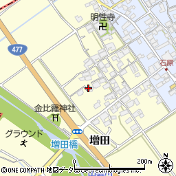 滋賀県蒲生郡日野町増田117周辺の地図