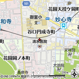 京都府京都市右京区谷口円成寺町周辺の地図