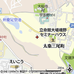 京都府京都市右京区太秦三尾町周辺の地図