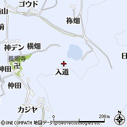 愛知県豊田市下山田代町入道周辺の地図