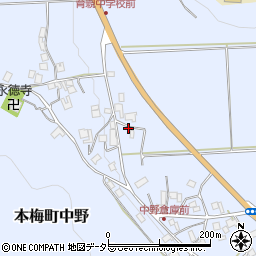 京都府亀岡市本梅町中野清水口22周辺の地図