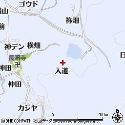 愛知県豊田市下山田代町（入道）周辺の地図