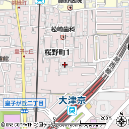 滋賀県大津市桜野町1丁目20-36周辺の地図