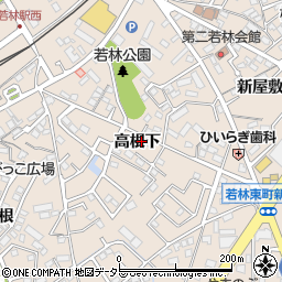 愛知県豊田市若林東町高根下周辺の地図