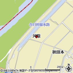 愛知県岡崎市細川町河原周辺の地図