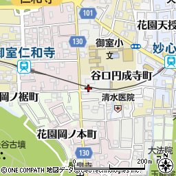 京都府京都市右京区御室竪町周辺の地図
