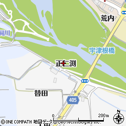 京都府亀岡市宇津根町（正仁渕）周辺の地図