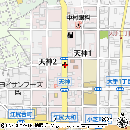 静岡県静岡市清水区天神周辺の地図
