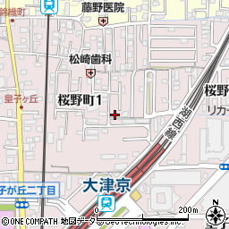 滋賀県大津市桜野町1丁目4-9周辺の地図