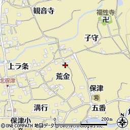 京都府亀岡市保津町荒金周辺の地図