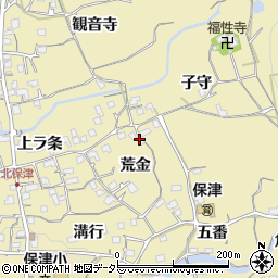 京都府亀岡市保津町（荒金）周辺の地図