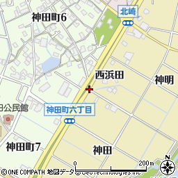 愛知県大府市北崎町中根周辺の地図
