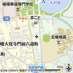 京都府京都市右京区嵯峨大覚寺門前登リ町5周辺の地図