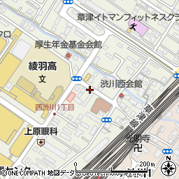 草津郵便局周辺の地図